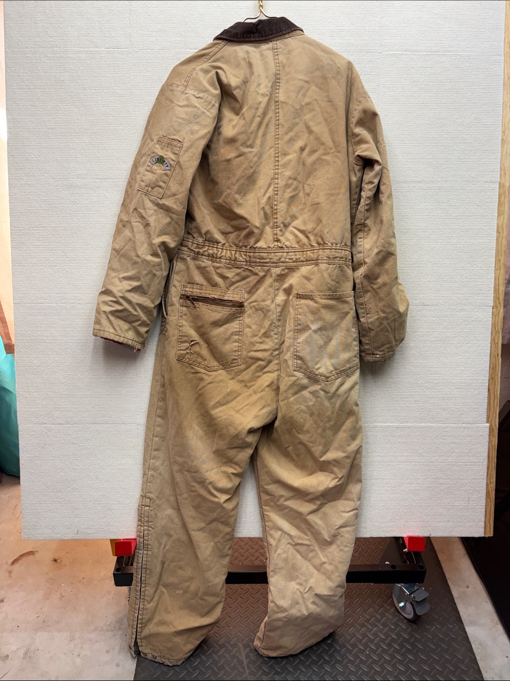 Liberty Insulated Brown Coverall with Red Lining - Picture 6 of 6